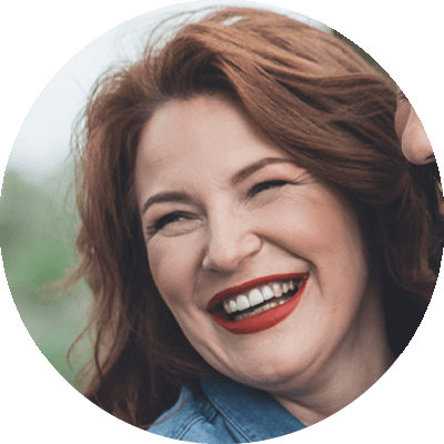 mature female with veneers enjoying time with partner